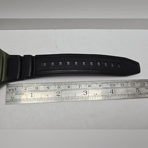 Mens Casio Illuminator Watch 43mm Day Date Chrono Alarm 3224 W-218H New Battery - Picture 7 of 10